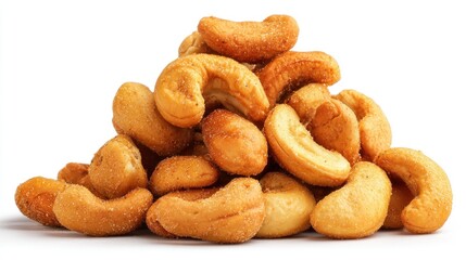 Fototapeta premium Pile of seasoned cashews