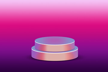 3D Abstract Podium on Vibrant Gradient Background – Modern Display Stand Illustration