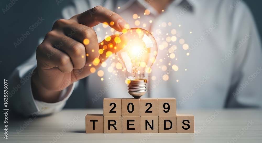 Poster exploring future trends in innovation and technology for the year ahead in the year of twenty twenty