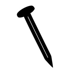Metal Wire Nail Icon Vector Minimalist Construction Tool Design