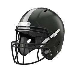 Fototapeta premium Realistic 3D Rendered Black Football Helmet Isolated on Transparent Background