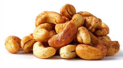 Fototapeta premium Pile of seasoned cashews