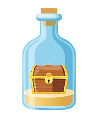 Treasure Chest in a Bottle Message