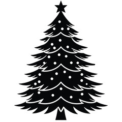 Fototapeta premium Christmas Tree Silhouette