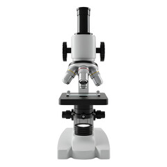 Realistic 3D Isolated Microscope on Transparent Background for Science and Research