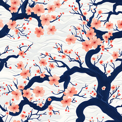Seamless tile patterns combining cultural, modern, and botanical inspirations for commercial vector.