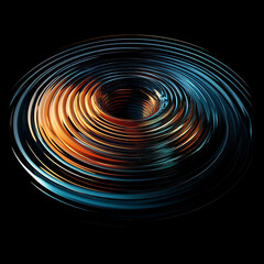 water in dynamic motion, isolated on black background for commercial use.
