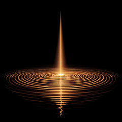 water in dynamic motion, isolated on black background for commercial use.