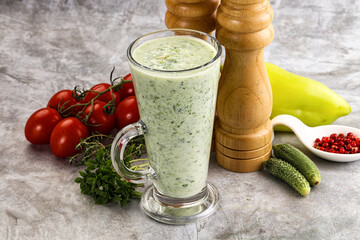 Fresh dietary detox cucumber smoothie