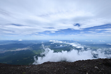 Climbing Mount Fuji, Shizuoka, Yamanashi, Japan