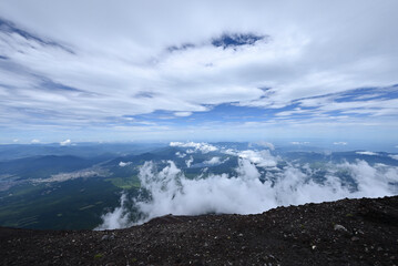 Climbing Mount Fuji, Shizuoka, Yamanashi, Japan