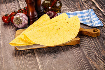 Mexican tortilla for burrito wrap