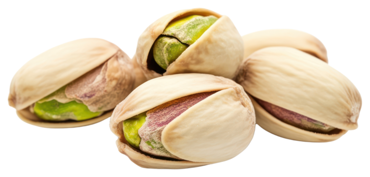 Group of unbleached pistachio nuts vegetable produce plant.