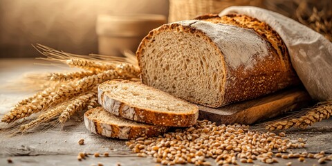 A warm, inviting bakery where bread is made with hand-picked grains from nearby fields
