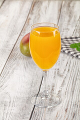Sweet cold tropical mango juice