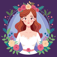 Beautiful bride..girl with flowers