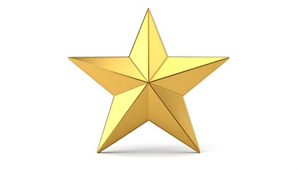 Fototapeta premium Gold star graphic on white background