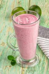 Cold fresh sweet Strawberry smoothie