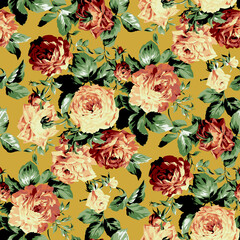 seamless background with roses