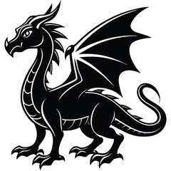 Fototapeta premium Dragon Silhouette