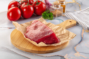 Raw beef meat fillet piece