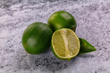 Ripe green sour lime citrus