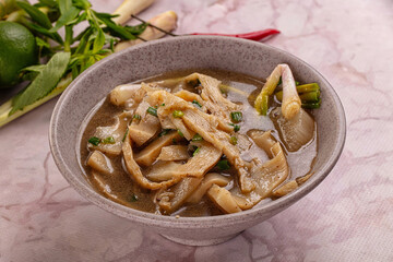 Asian Bamboo shoots traditional soup