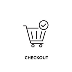 Shopping Cart Icon Checkout Online Purchase Buy Symbol Isolated Vector Design