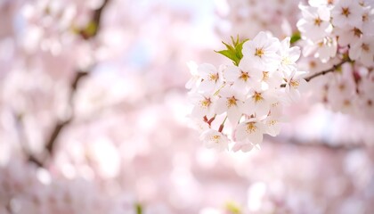 Fototapeta premium Soft focus of cherry blossoms in spring