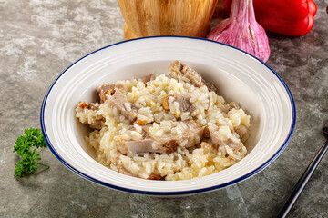 Risotto woth fried duck breast
