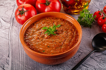 Gazpacho - cold Spanish tomato soup