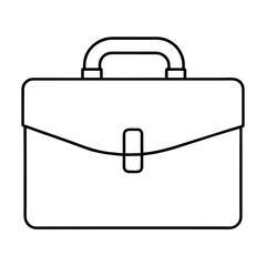 Minimalist outline business briefcase icon for professional use