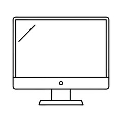 Sleek desktop computer monitor with stand illustration