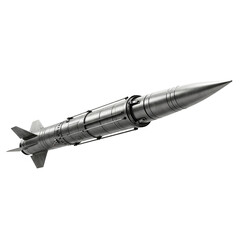 Realistic Missile Illustration on Transparent Background