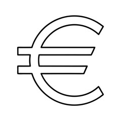 Minimalist euro currency symbol design