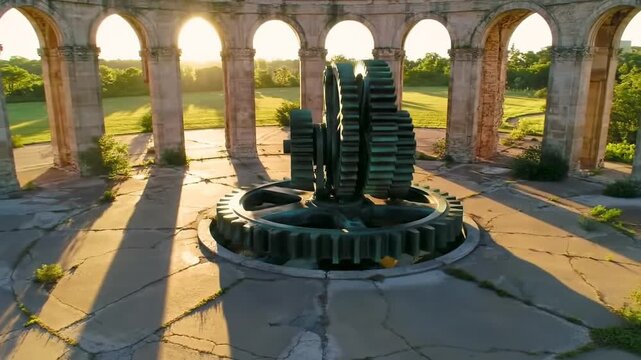 Deserted Mechanism Plaza Reactivates with Sun Arc