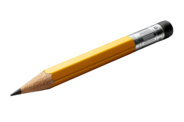 Yellow pencil with a sharpened tip ready for use