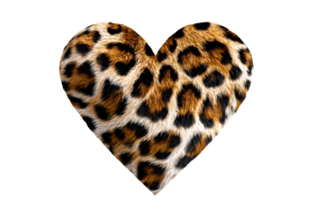 Heart shape with leopard print design for decor