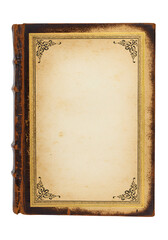 Vintage Book Illustration with Golden Frame and Isolated Background