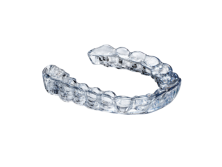 Transparent dental mouthguard for teeth grinding protection, Isolated On White Background, Png Transparent