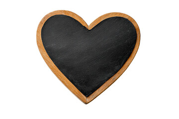 Heart shaped chalkboard on transparent background