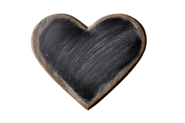 Rustic heart shaped chalkboard for notes