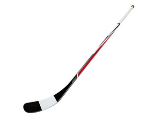 Professional ice hockey stick black red white design, Isolated On White Background, Png Transparent