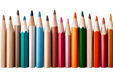 Colorful collection of artists colored pencils