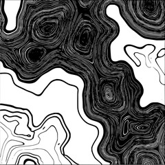 Abstract topography lines art design vector illustration black and white topographic contour map background