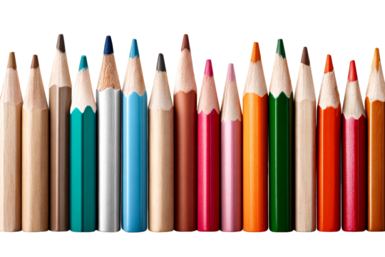 Colorful collection of artists colored pencils