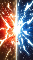" 相対的な赤と青の雷のバックグラウンド "