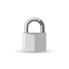 padlock isolated on white background