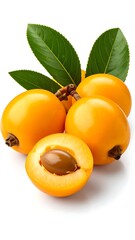 Fresh, yellow fruits with leaves