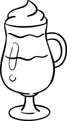 Coffee shop handrawn element